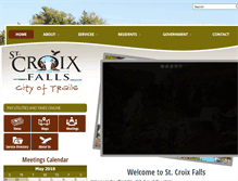 Tablet Screenshot of cityofstcroixfalls.com